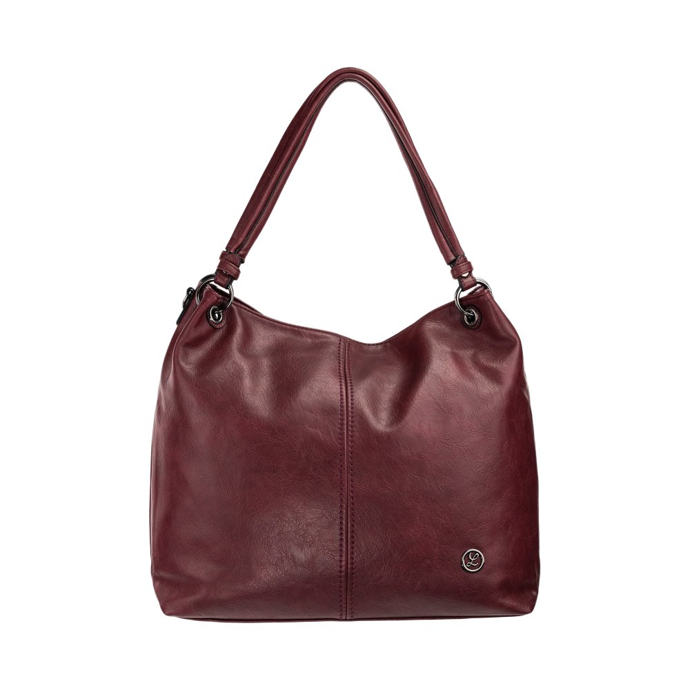 SIERRA dámska koženková kabelka Bordová