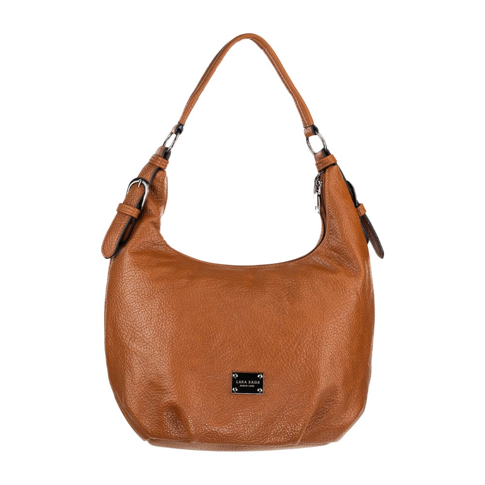 EVELYN dámska koženková kabelka Svetlohnedá