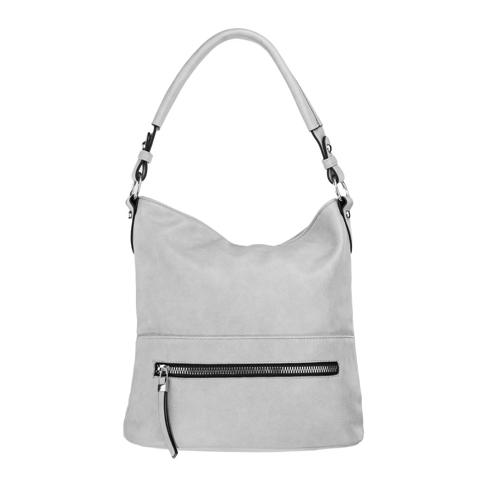 RUBY dámska koženková kabelka Sivá