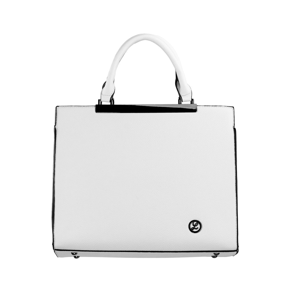 CARLA dámska koženková kabelka Biela