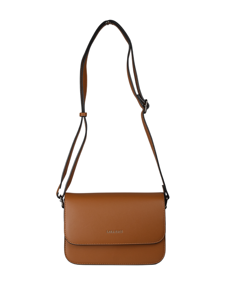 CINDY dámska crossbody koženková kabelka Svetlohnedá