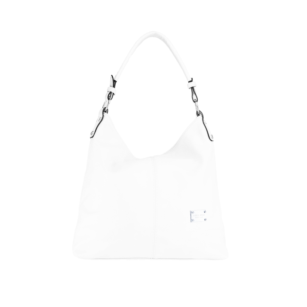 LEXI dámska koženková kabelka Biela