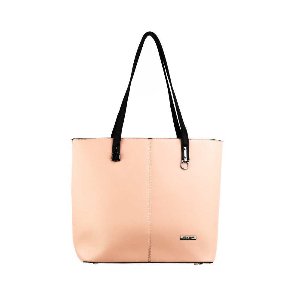 Lara Bags LOTA dámska koženková kabelka Tmavoružová