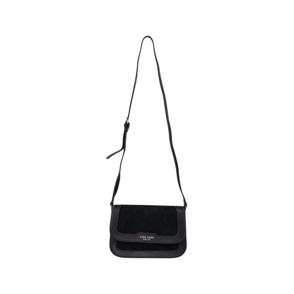 BETTY dámska crossbody koženková kabelka Čierna