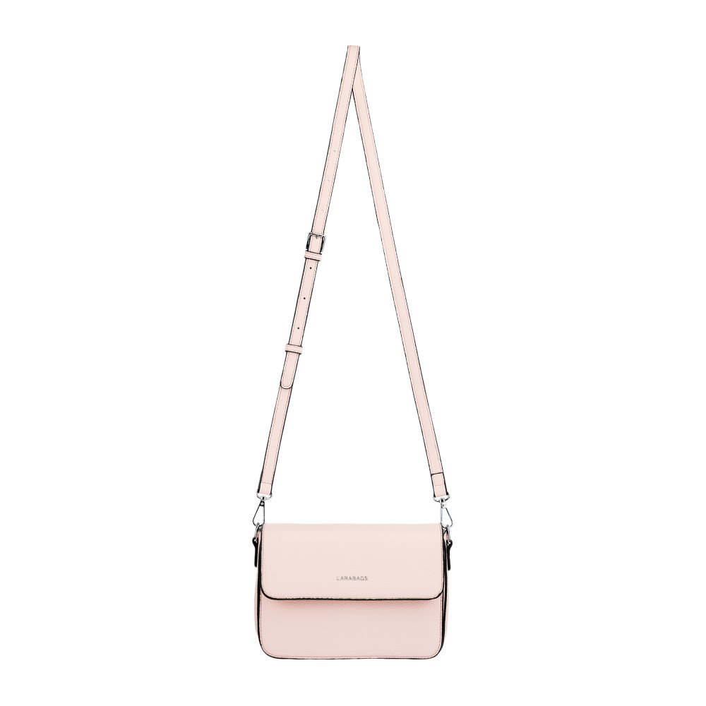 CINDY dámska crossbody koženková kabelka Svetloružová