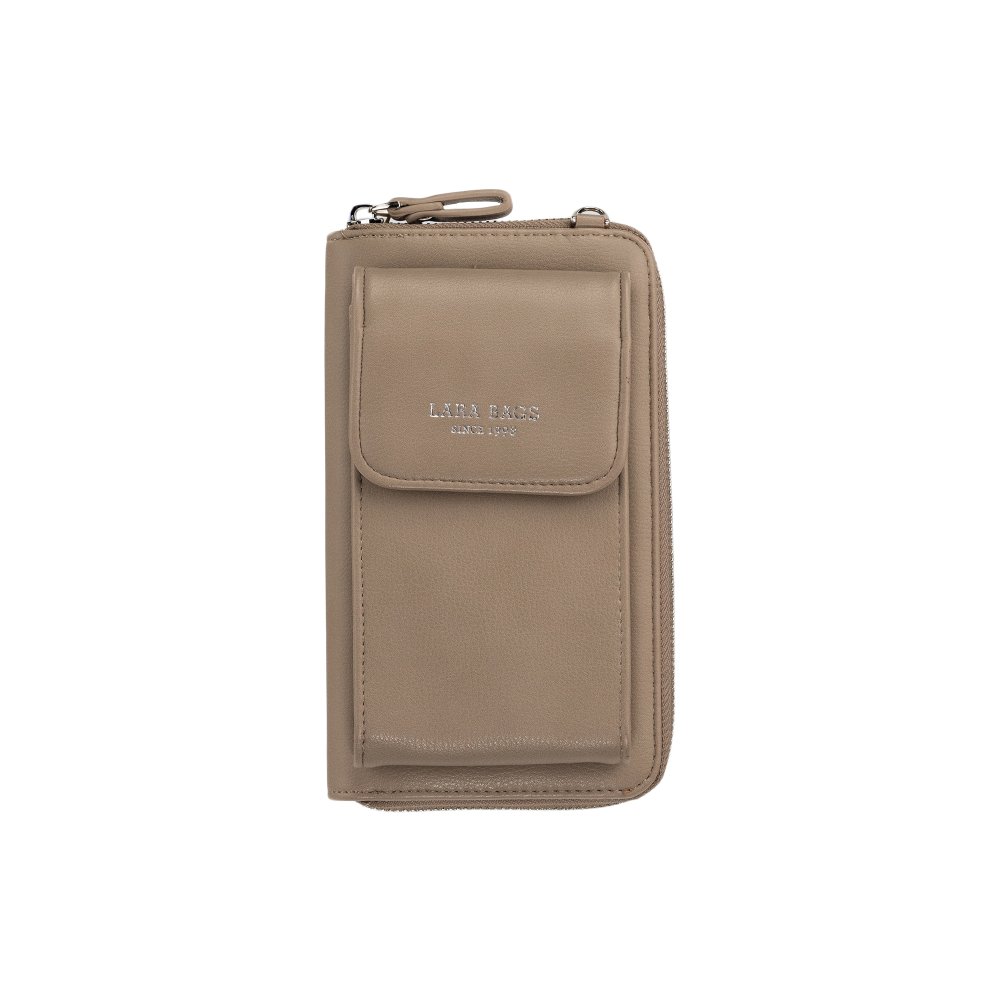 DÁMSKA PEŇAŽENKA A PÚZDRO NA MOBIL taupe