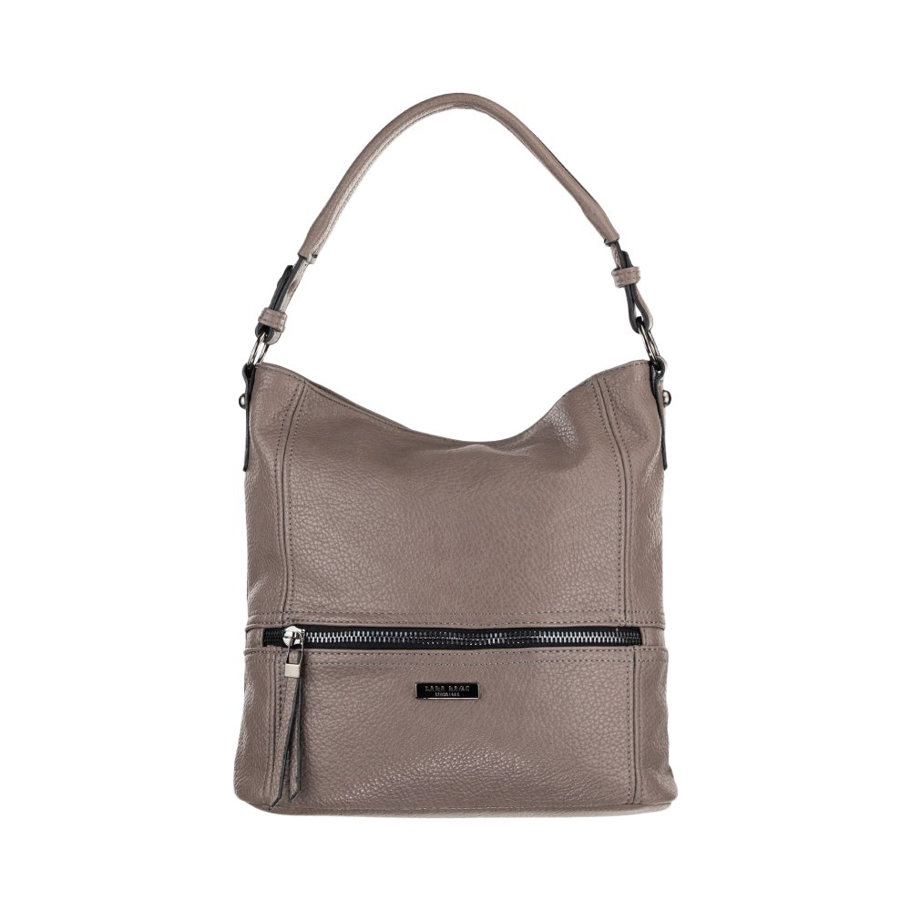 LIZETTE dámska koženková kabelka Tmavosivá