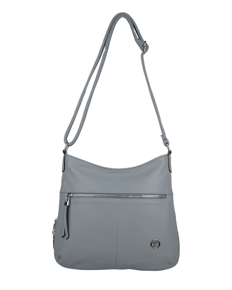 VIOLA dámska crossbody koženková kabelka Nebeská modrá