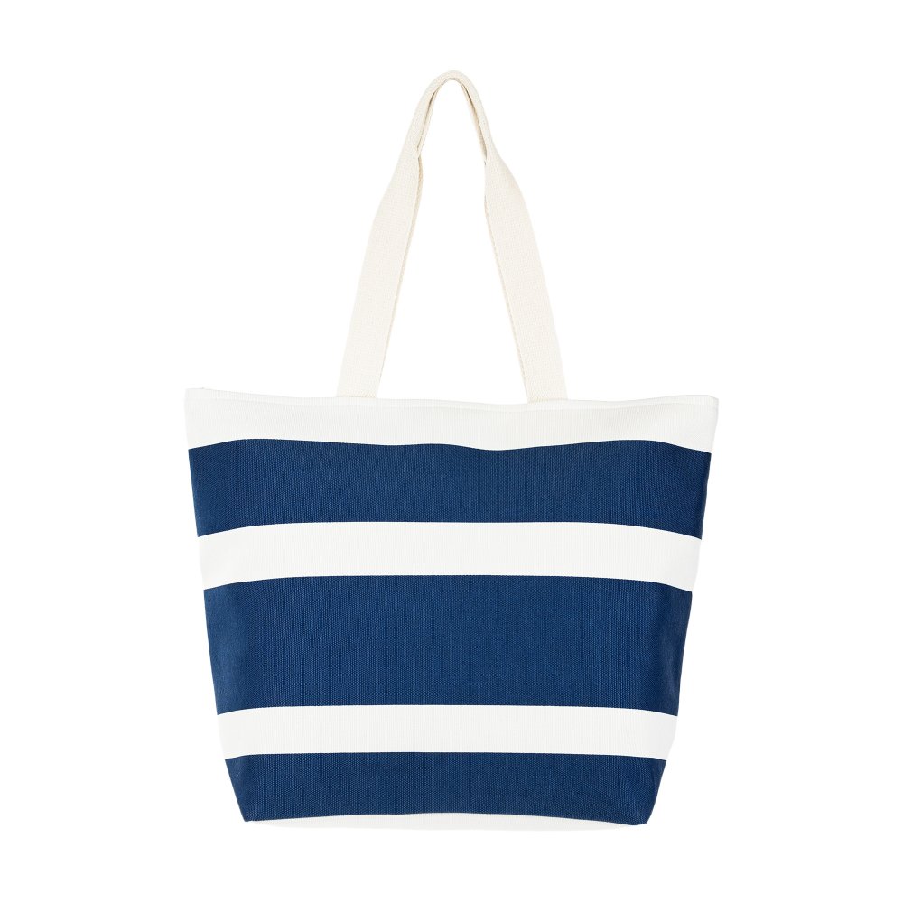 PLÁŽOVÁ TAŠKA Modrá/Biela