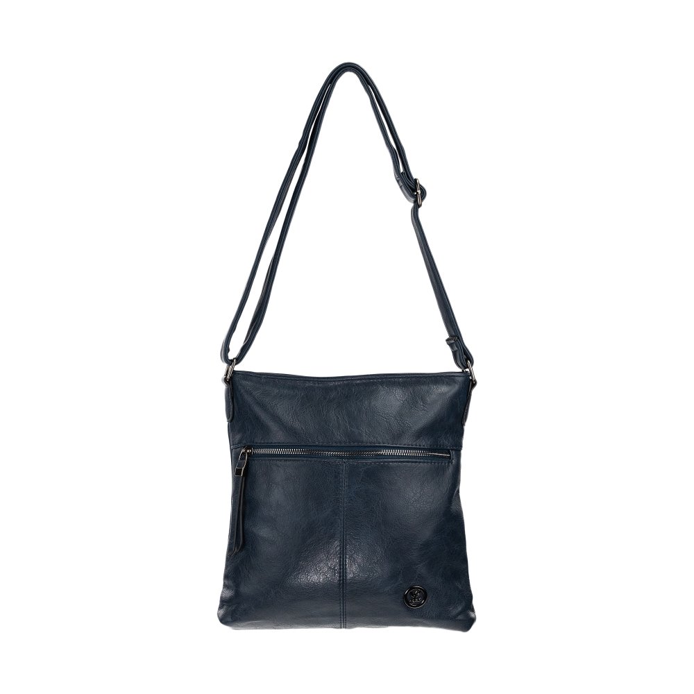 KERRY dámska crossbody koženková kabelka Tmavomodrá