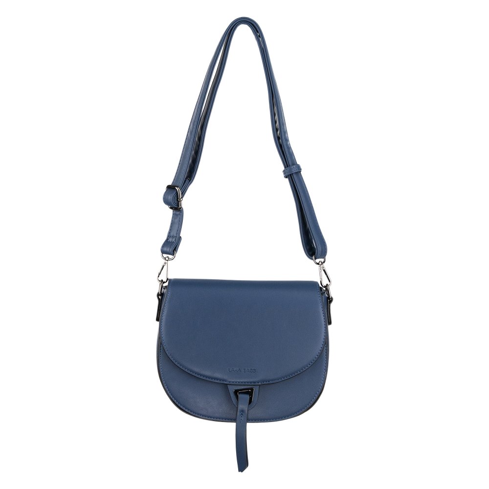 LANA dámska crossbody koženková kabelka Tmavomodrá