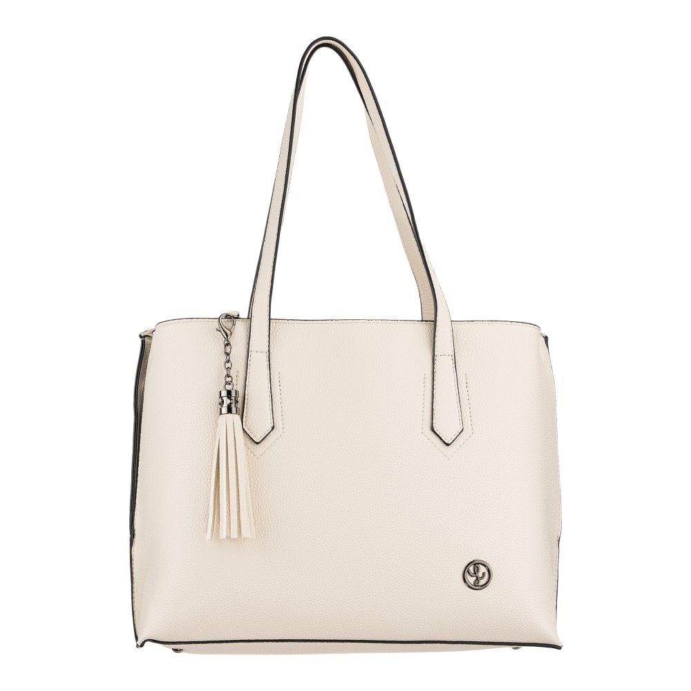 VANDA dámska koženková kabelka Béžová