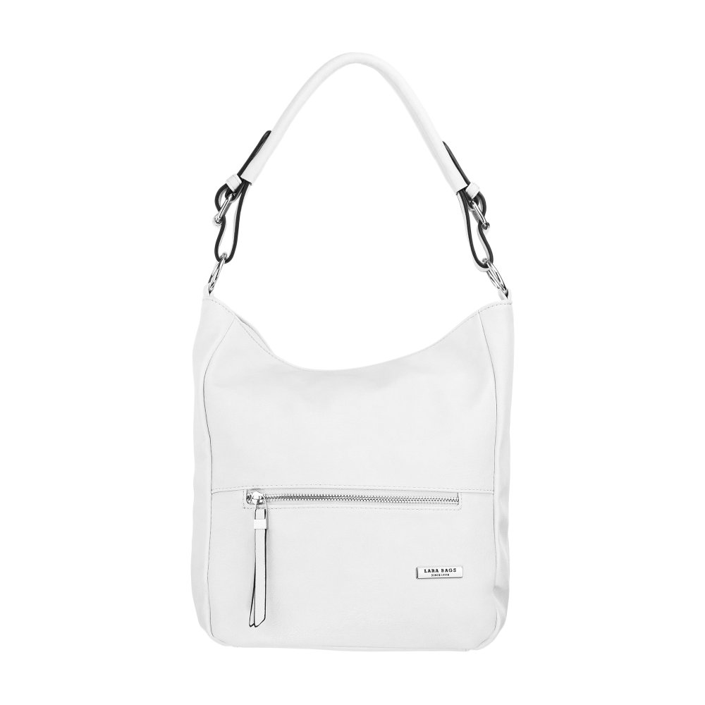 RUBY dámska koženková kabelka Biela