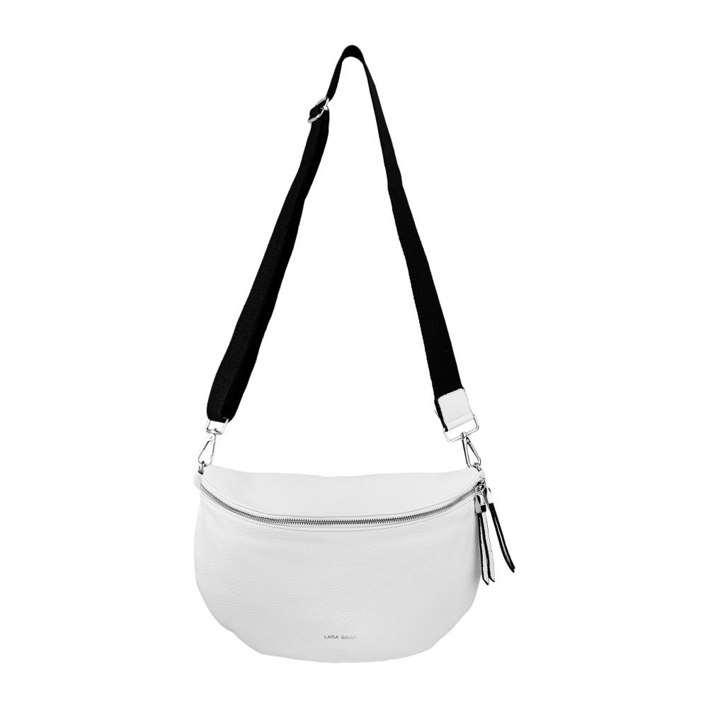 LESIA maxi dámska koženková ľadvinka Biela