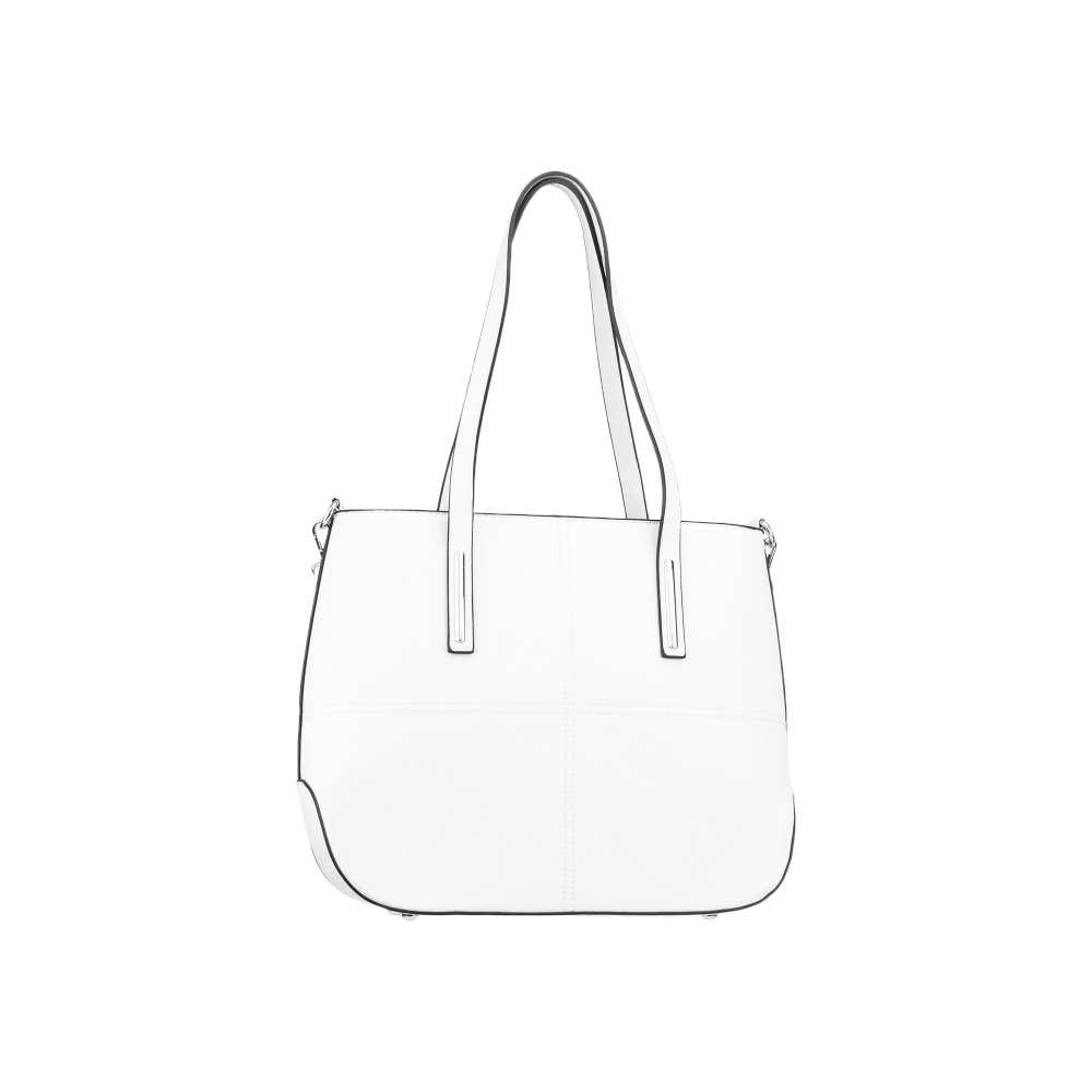 Lara Bags MILA dámska koženková kabelka Biela