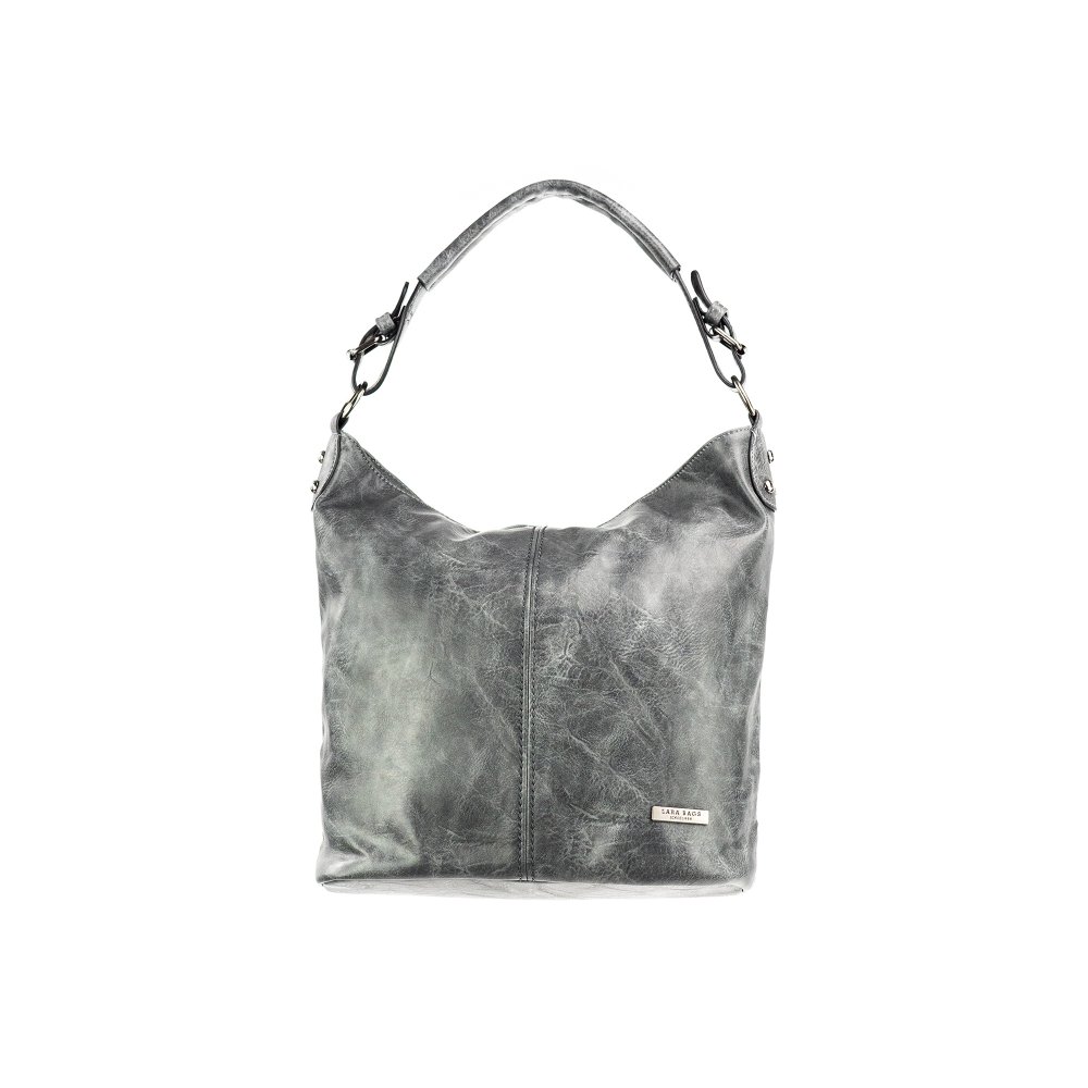 Lara Bags VIOLET dámska koženková kabelka Tmavosivá