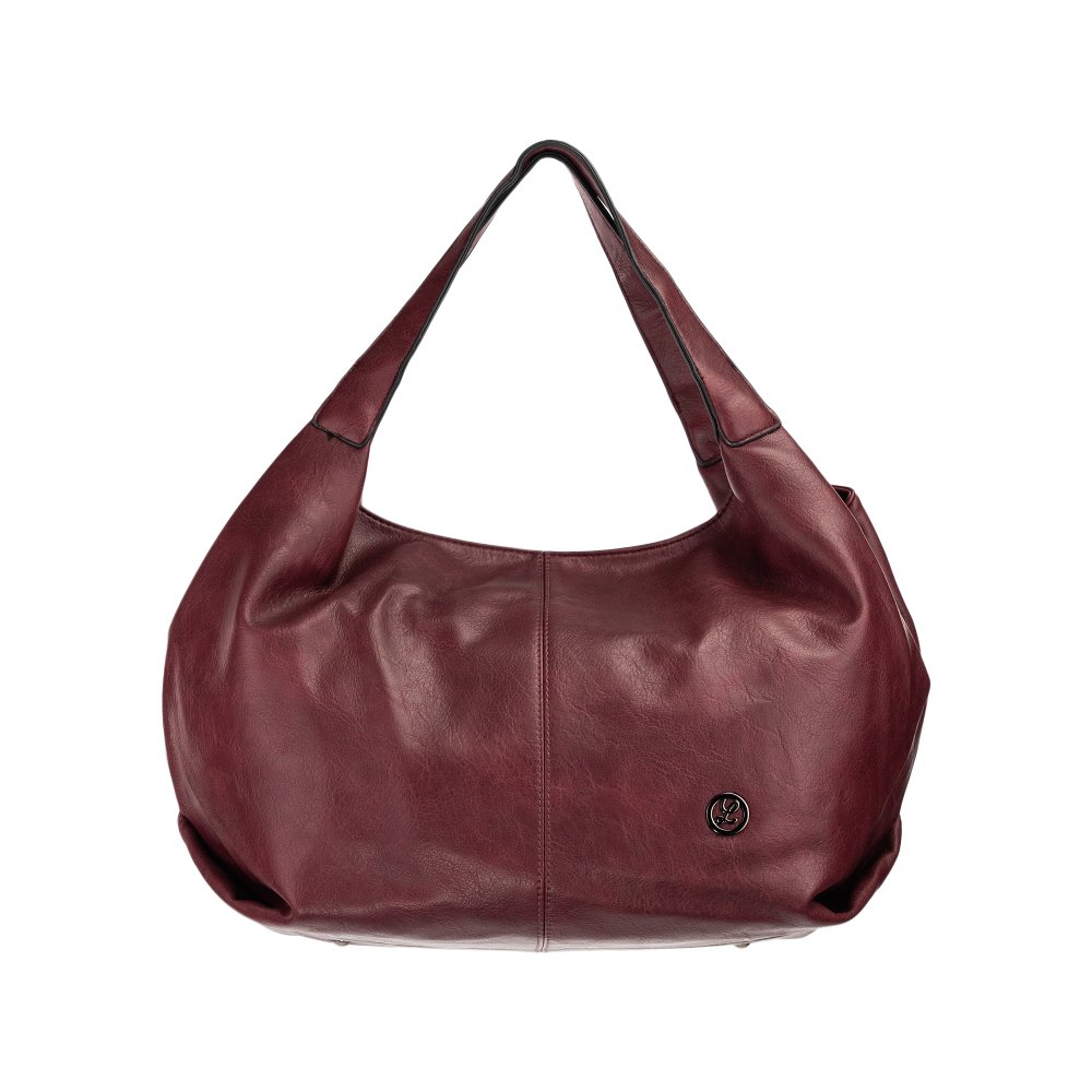 FLORA dámska koženková kabelka Bordová