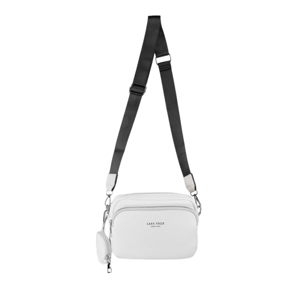 CHLOE dámska crossbody koženková kabelka Biela