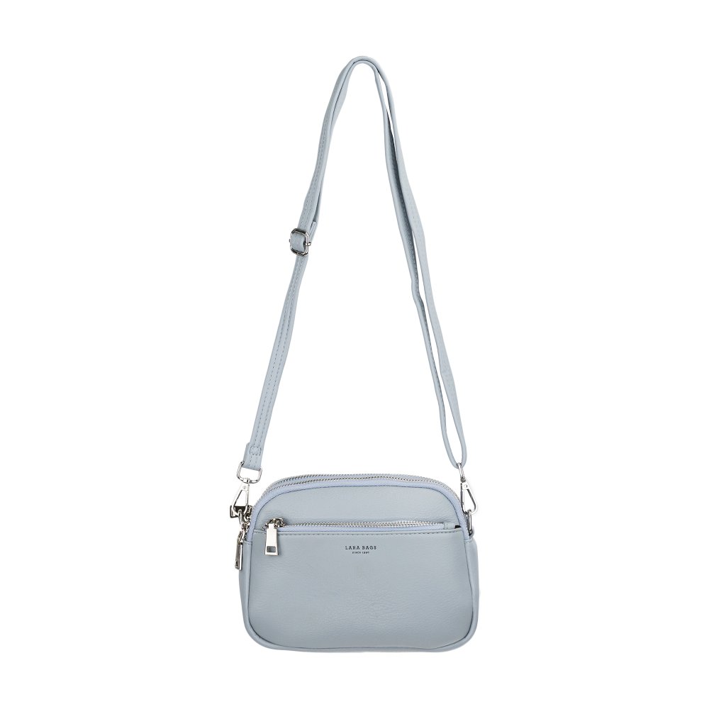 Dámska crossbody koženková kabelka Nebeská modrá