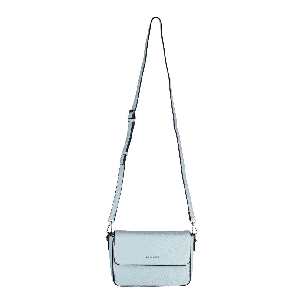 CINDY dámska crossbody koženková kabelka svetlomodrá