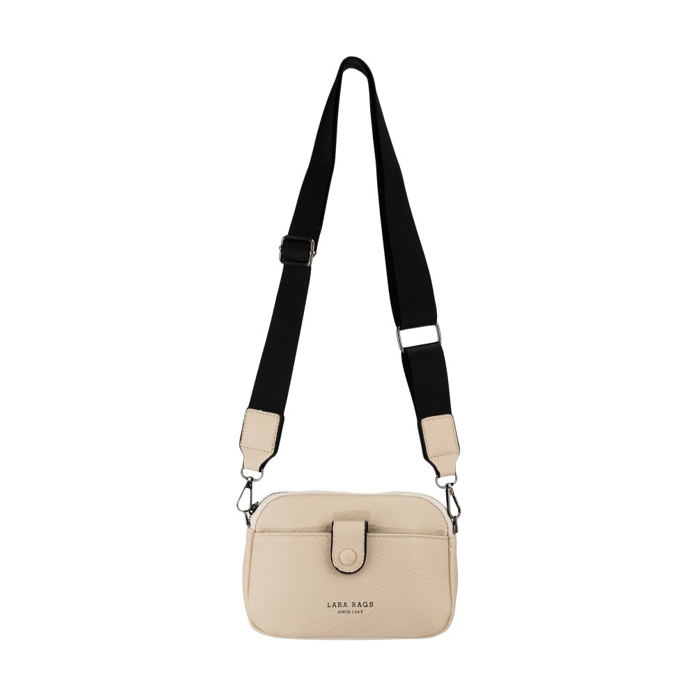 CLARRY dámska crossbody koženková kabelka Béžová