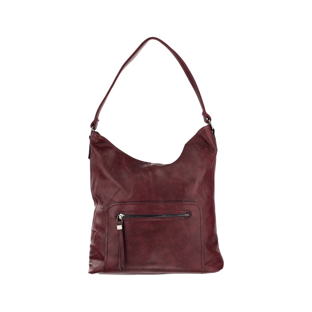 MARY dámska koženková kabelka tmavofialová