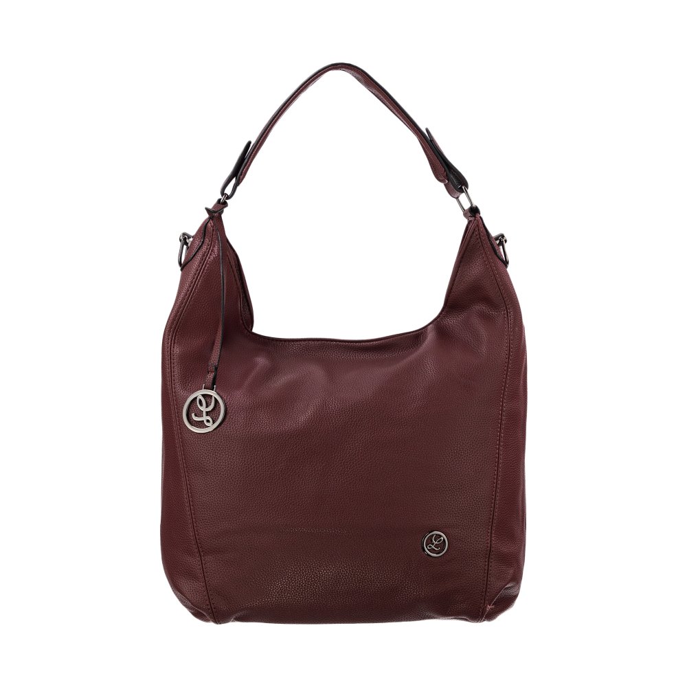 ELSA dámska koženková kabelka Bordová