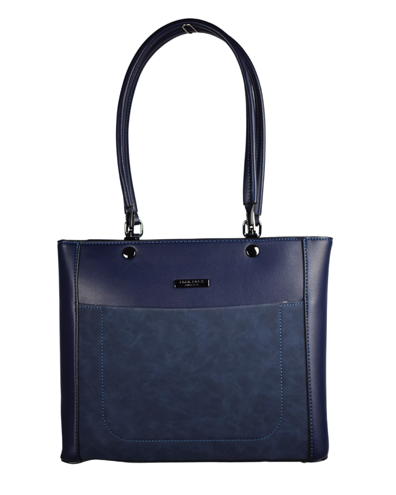 CARMEN dámska koženková kabelka Tmavomodrá