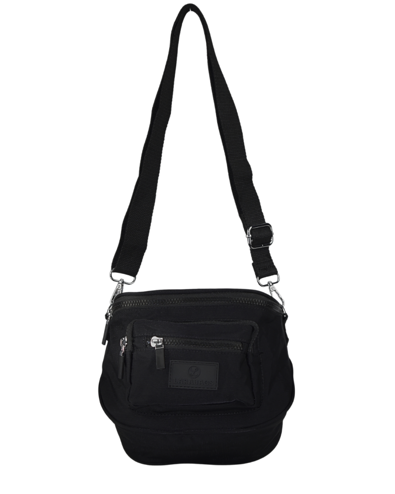 LÁTKOVÁ TAŠKA LARA BAGS Čierna