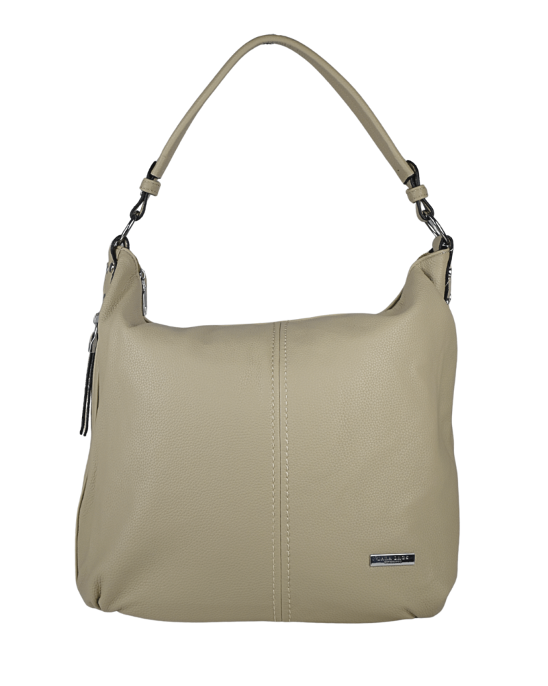 Lara Bags SASKIA dámska koženková kabelka taupe