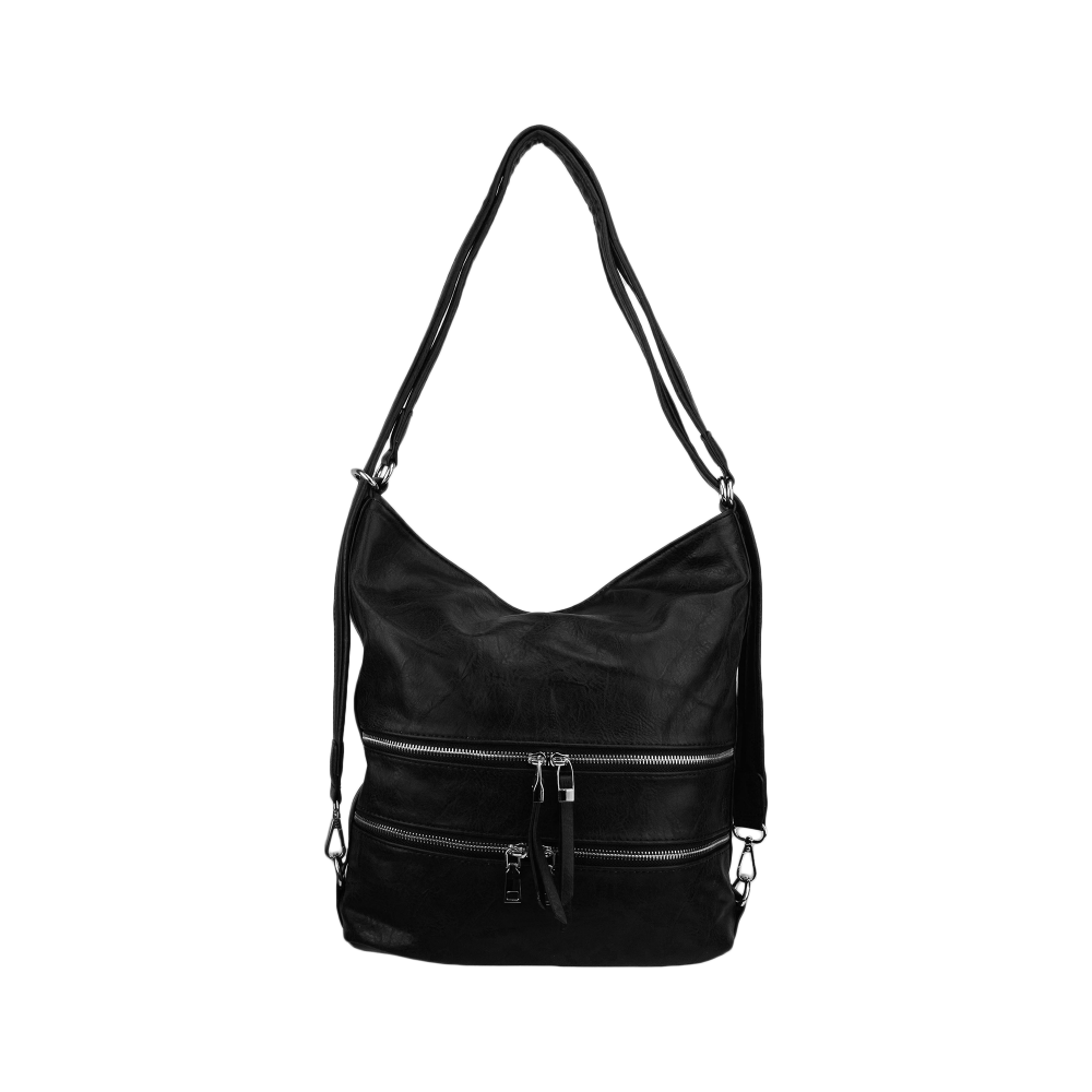 HOLLY dámska koženková kabelka Čierna