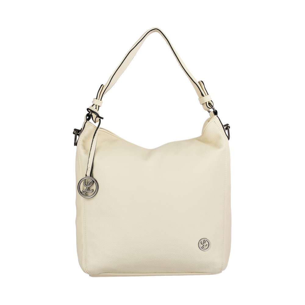 MILENA dámska koženková kabelka svetlo béžová