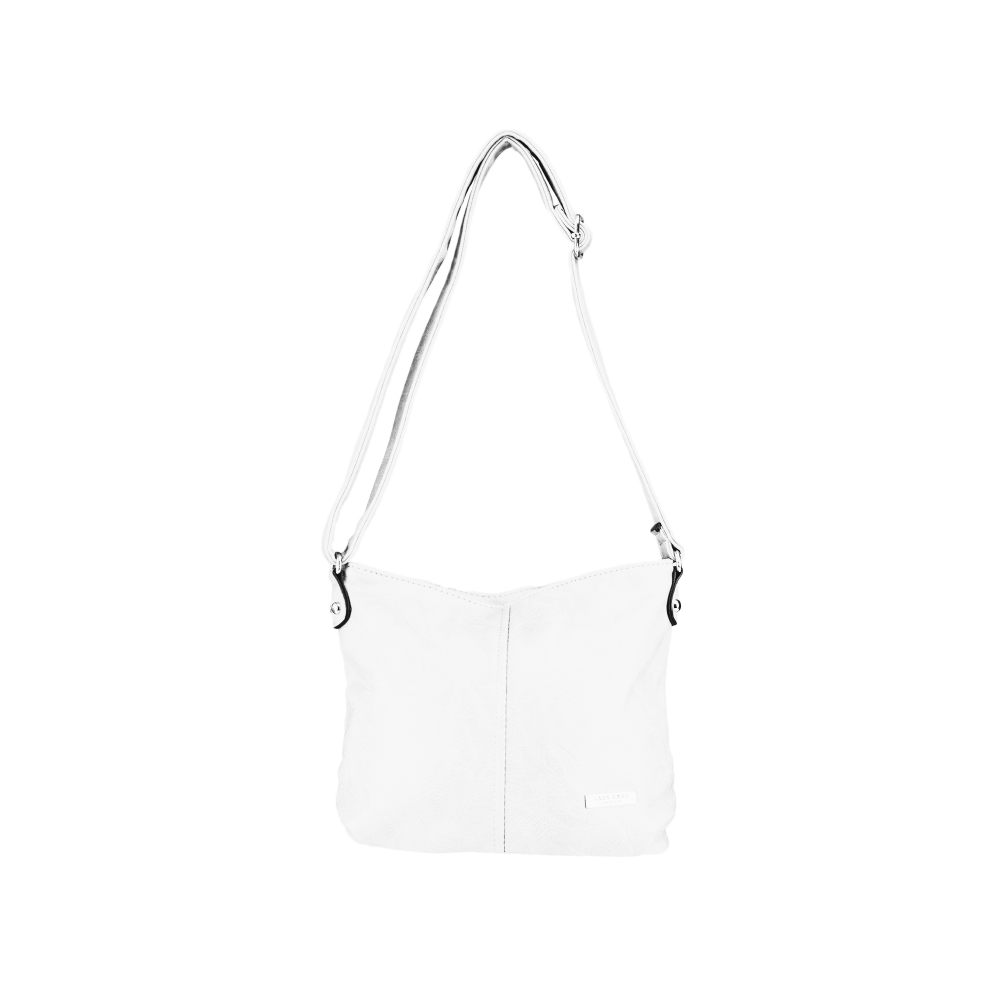 VIOLET dámska crossbody koženková kabelka Biela