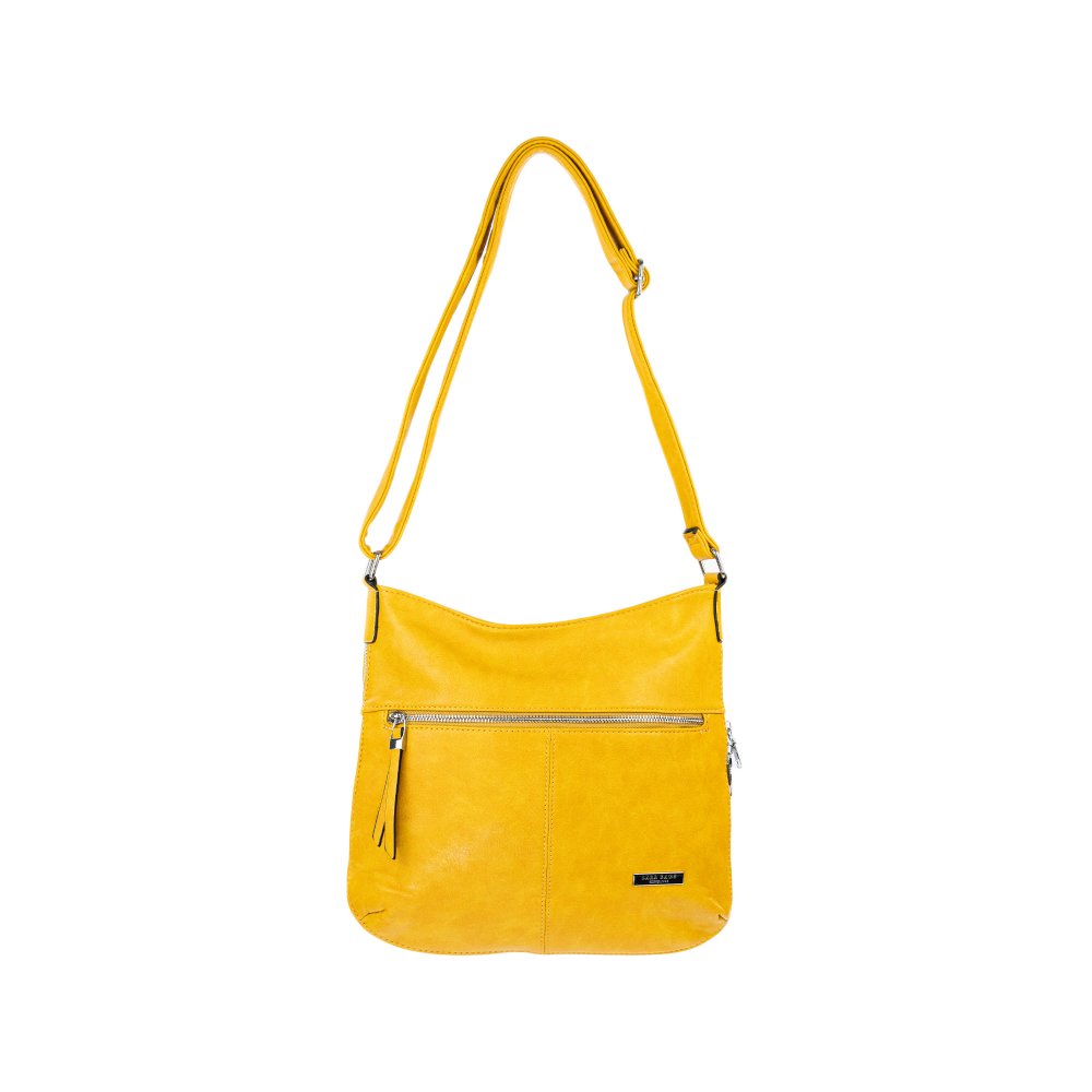 NOEMI dámska crossbody koženková kabelka Žltá