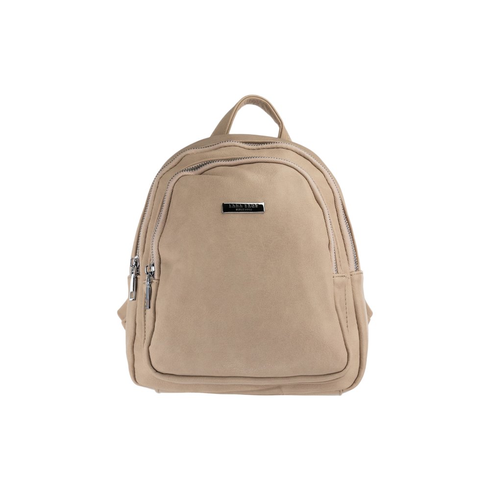 LUSY dámsky koženkový batoh tmavo béžová