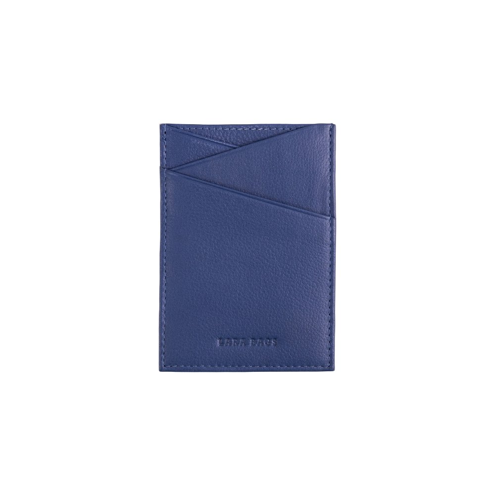 KOŽENÁ PEŇAŽENKA NA KARTY Modrá