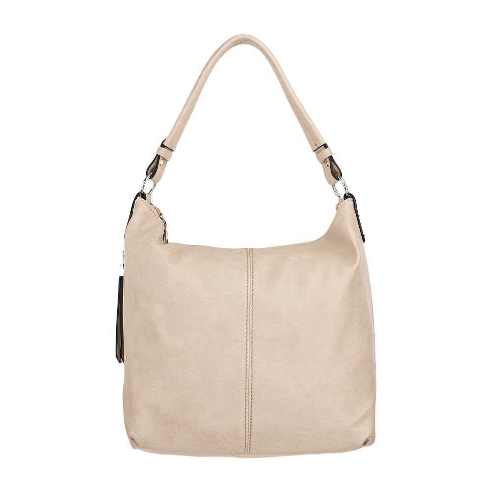 ZAIRA dámska koženková kabelka tmavo béžová