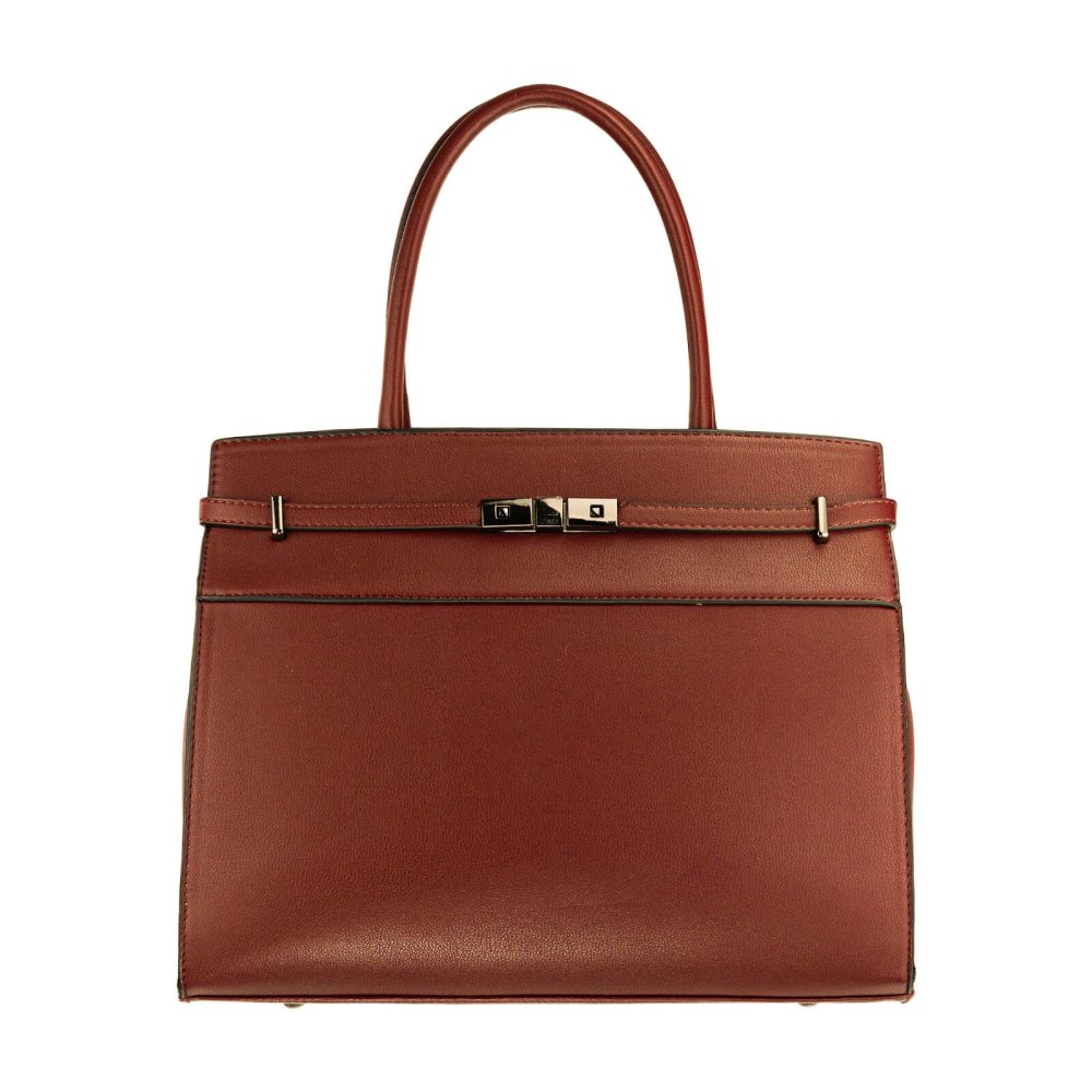 KENZIE dámska koženková kabelka Svetlohnedá