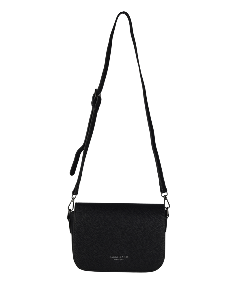 TIMEA dámska crossbody koženková kabelka Čierna