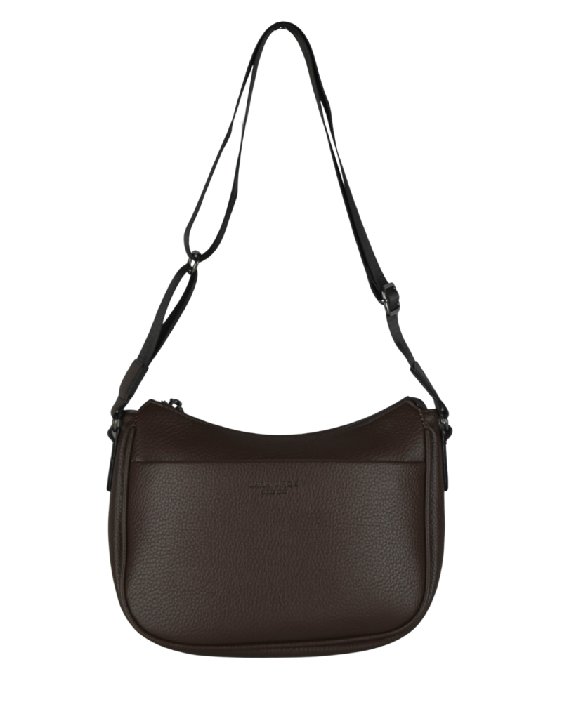 VIKTÓRIA dámska crossbody koženková kabelka coffee