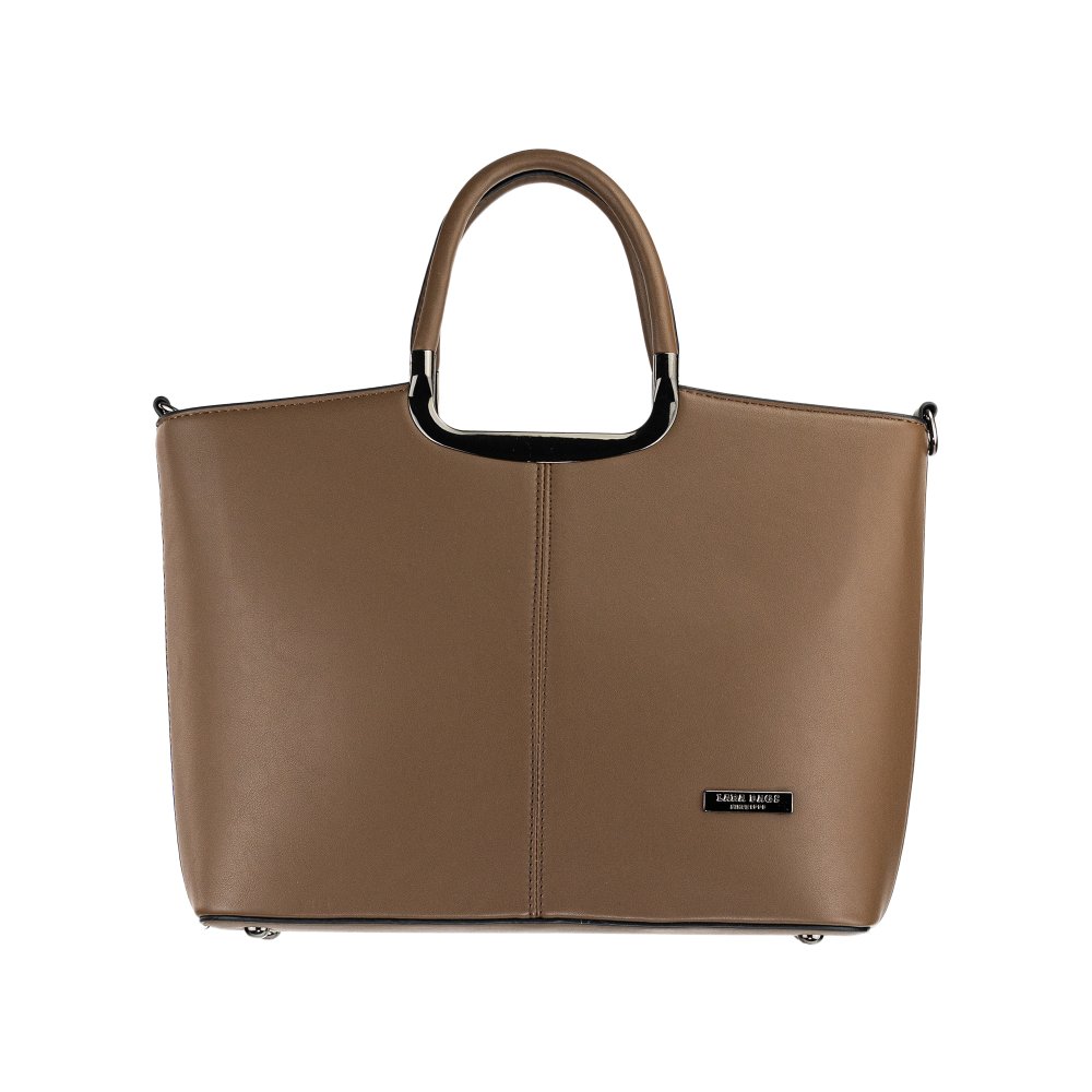 Lara Bags ABBY dámska koženková kabelka Tmavohnedá