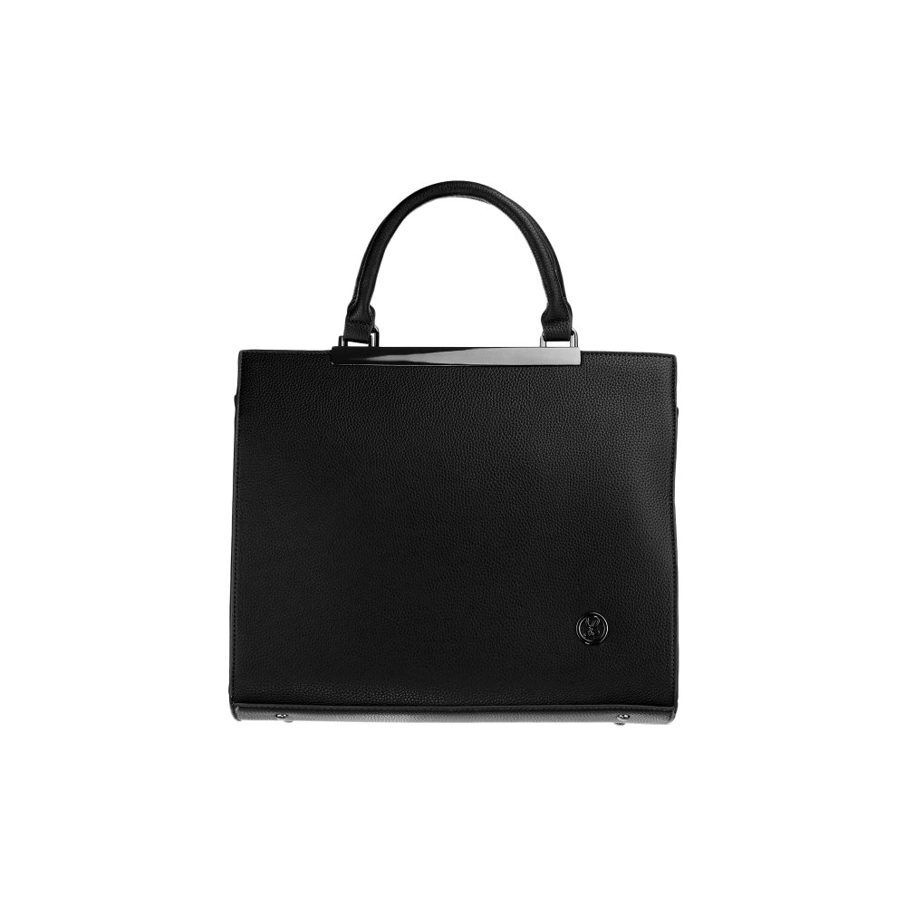 CARLA dámska koženková kabelka Čierna