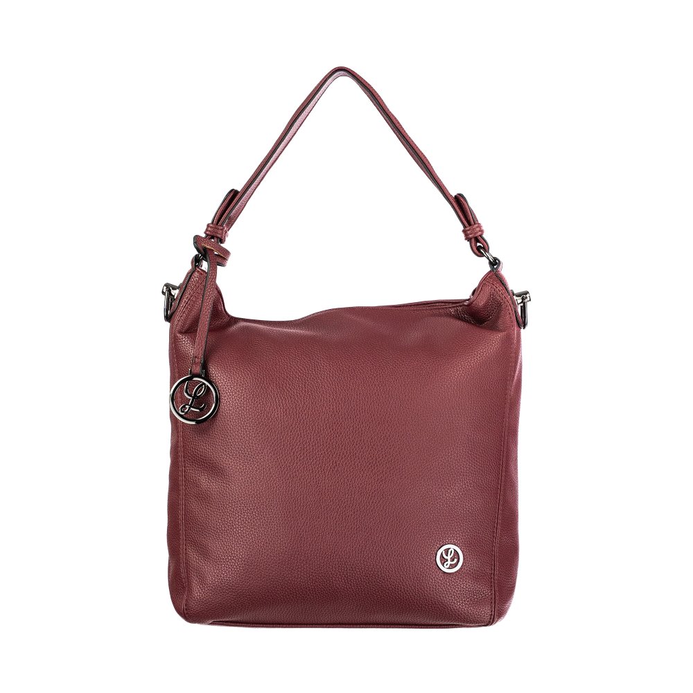 MILENA dámska koženková kabelka Bordová