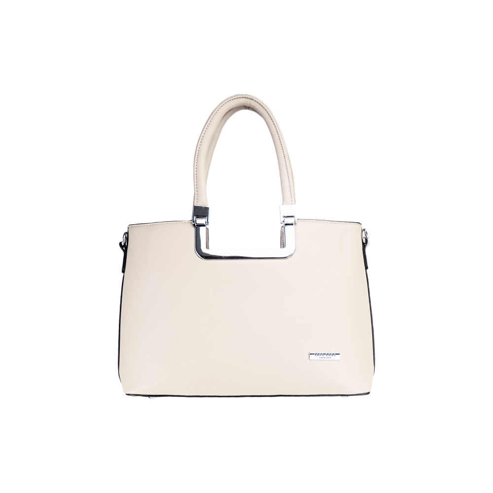 Lara Bags CLAIRE dámska koženková kabelka Béžová