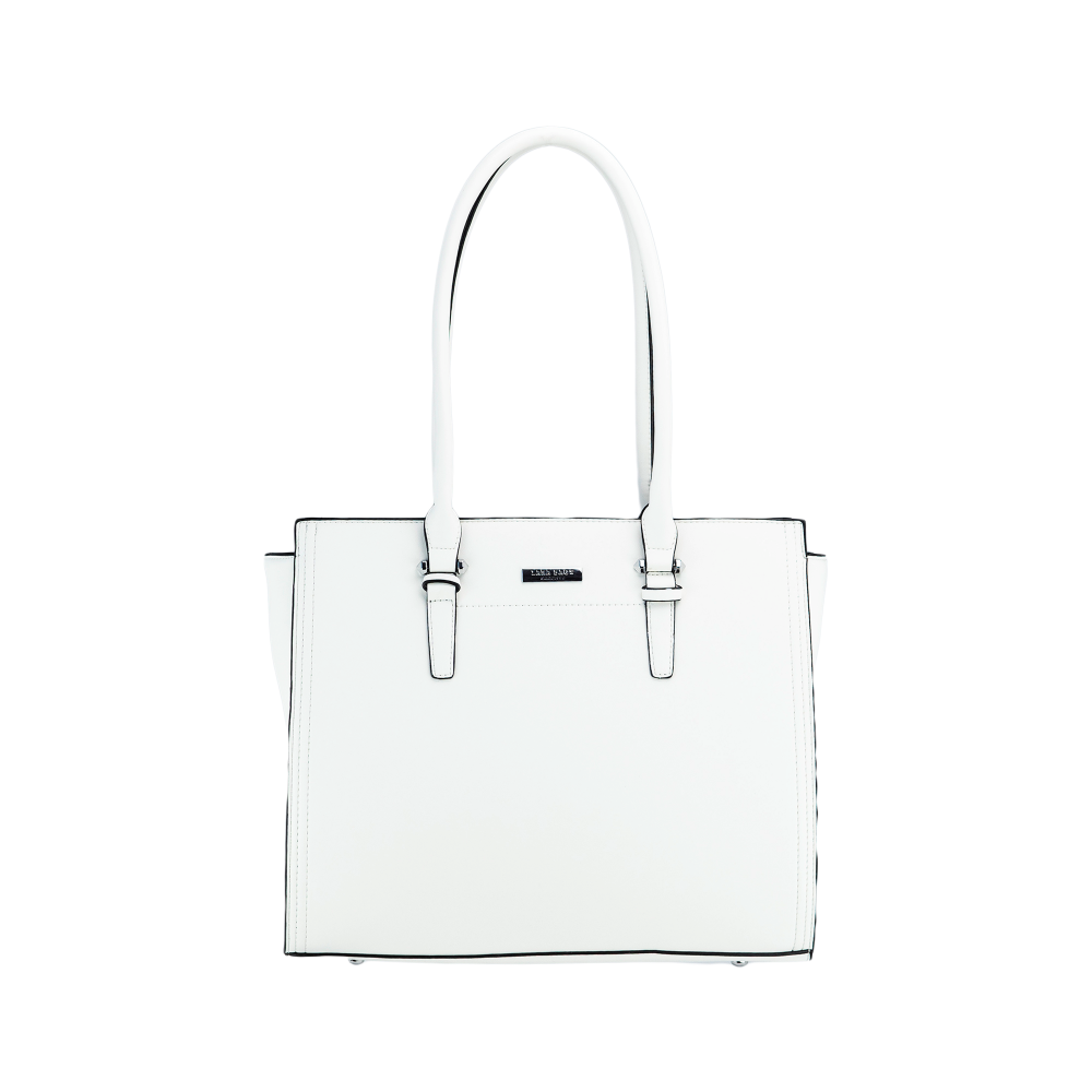 Lara Bags LUJZA dámska koženková kabelka Biela