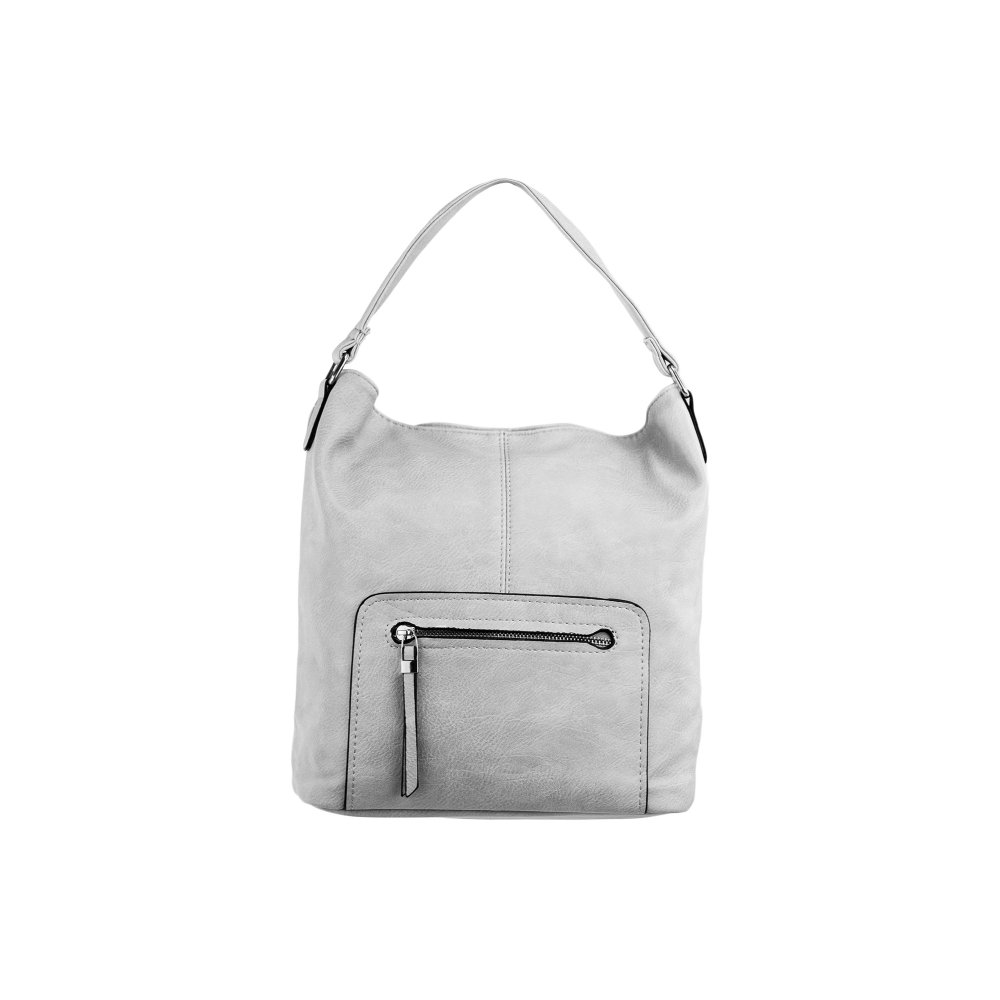 MARY dámska koženková kabelka Sivá
