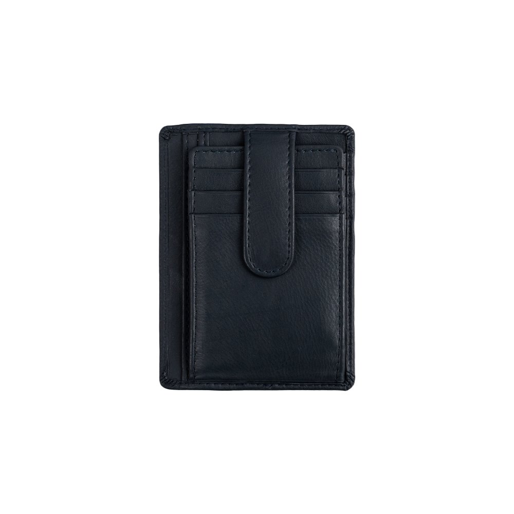 KOŽENÁ PEŇAŽENKA NA KARTY Modrá