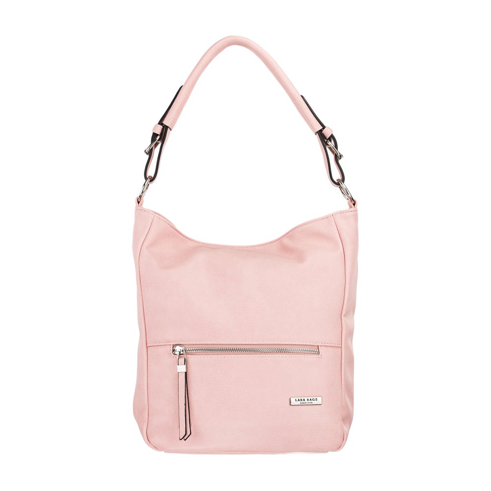 RUBY dámska koženková kabelka Ružová