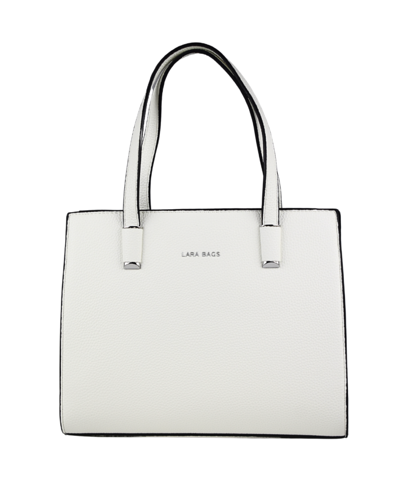 KLARISA dámska koženková kabelka Biela