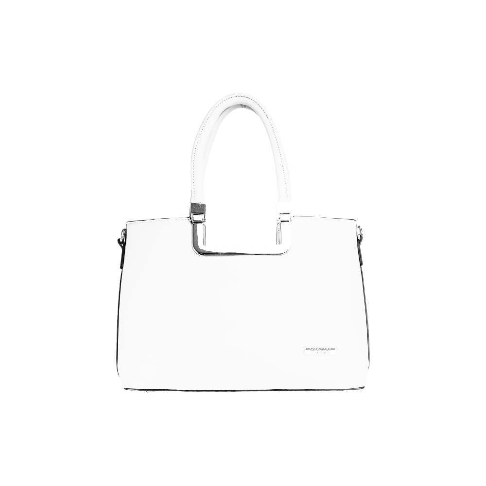 Lara Bags CLAIRE dámska koženková kabelka Biela